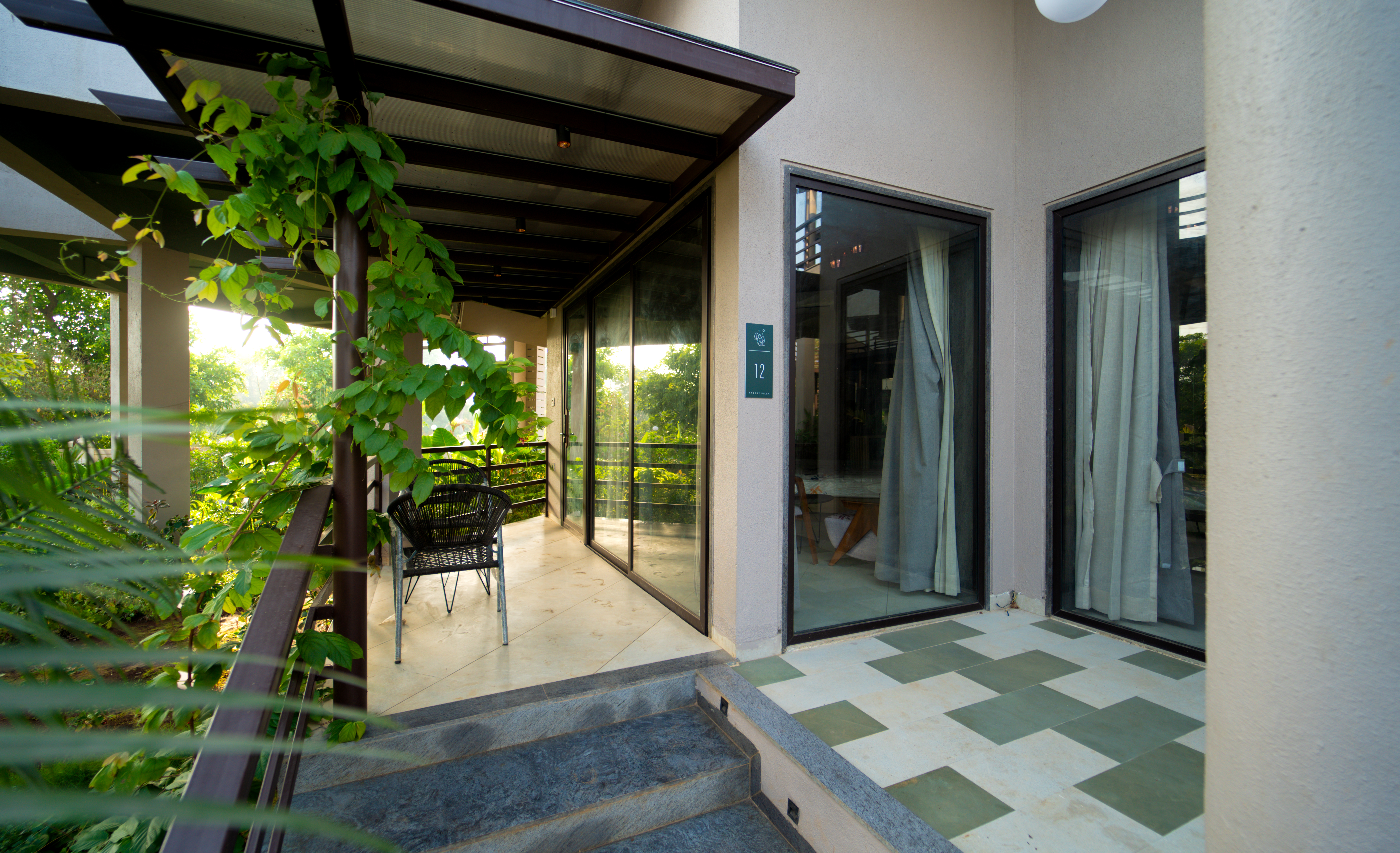 Villa bedroom terrace interior